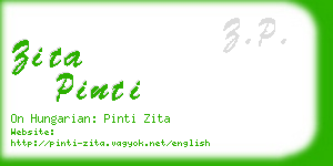 zita pinti business card